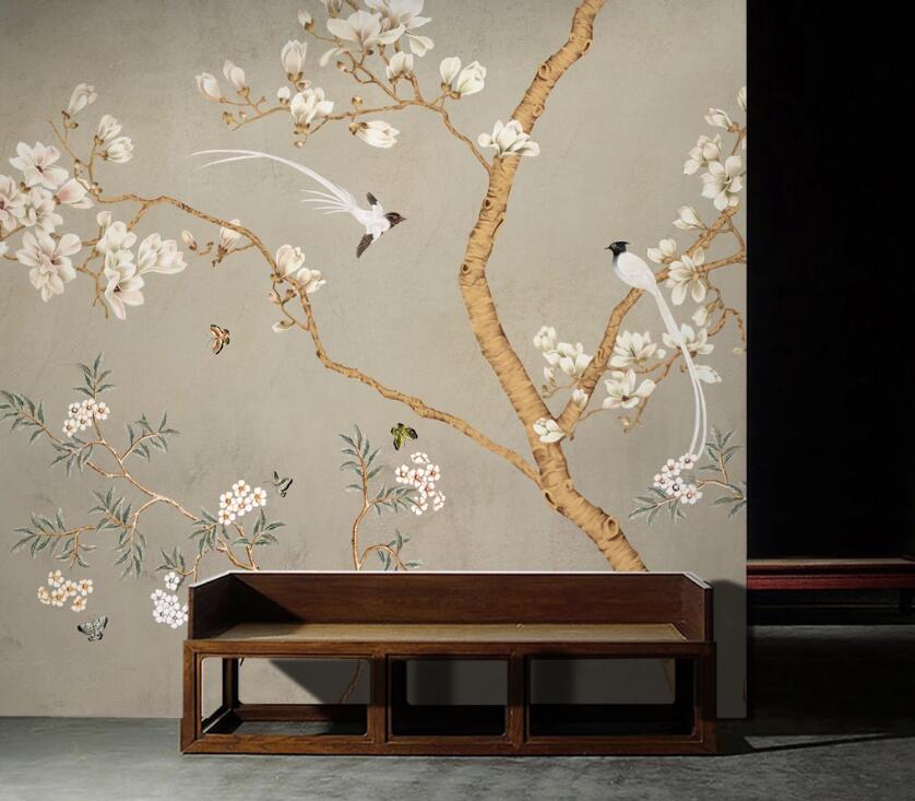 3D White Bird WC2251 Wall Murals