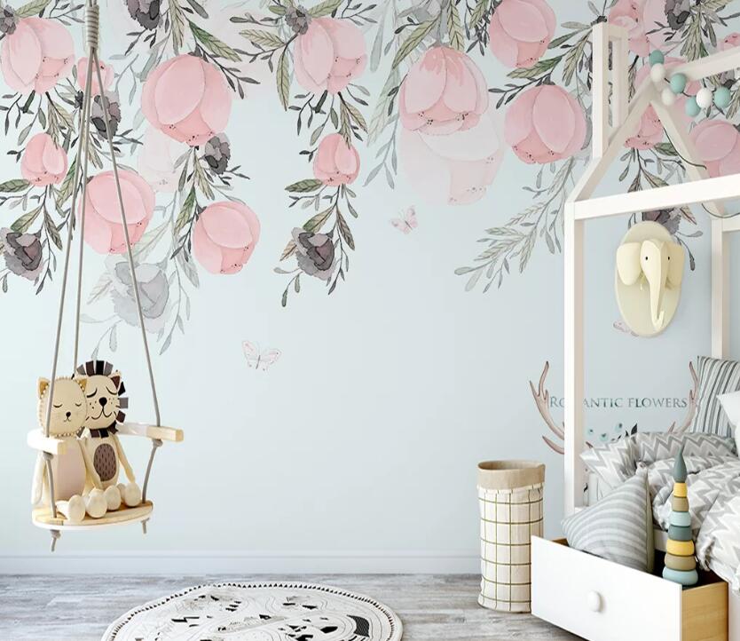 3D Pink Flower Bud WC2232 Wall Murals