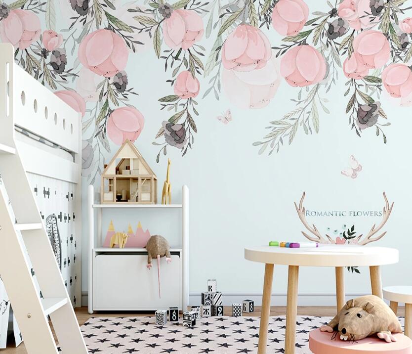 3D Pink Flower Bud WC2232 Wall Murals