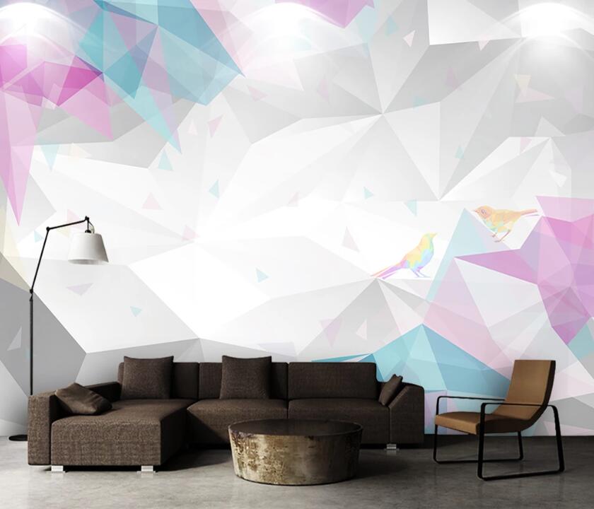 3D Color Geometry WC05 Wall Murals Wallpaper AJ Wallpaper 2 