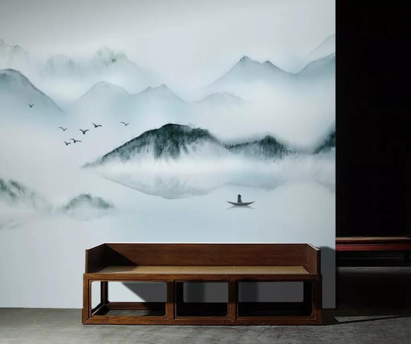 3D Calm Lake WC2207 Wall Murals