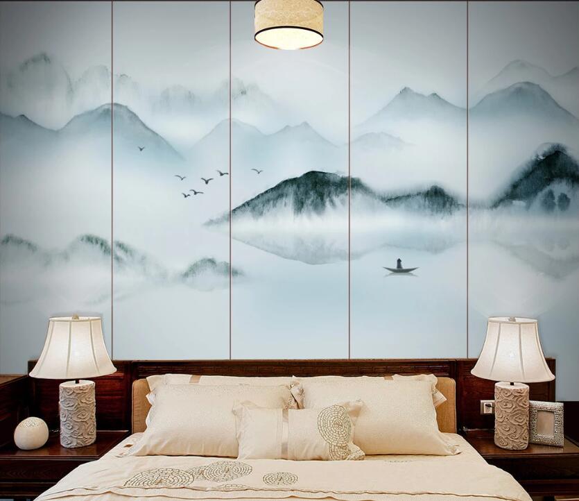 3D Calm Lake WC2207 Wall Murals