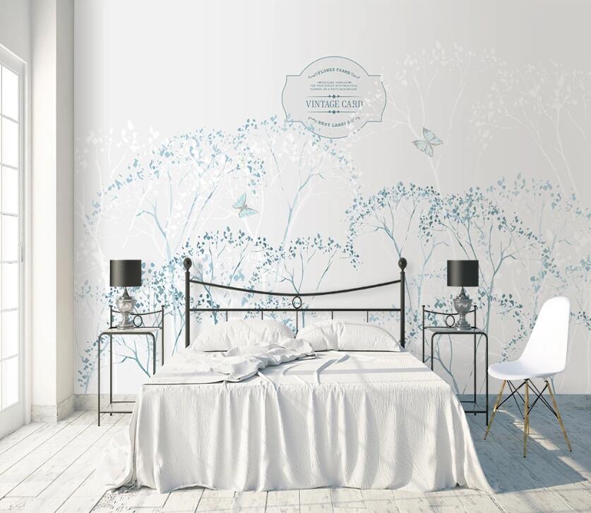 3D English Butterfly WC2203 Wall Murals