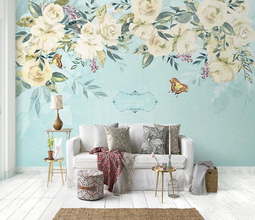 3D Flower Butterfly WC98 Wall Murals Wallpaper AJ Wallpaper 2 