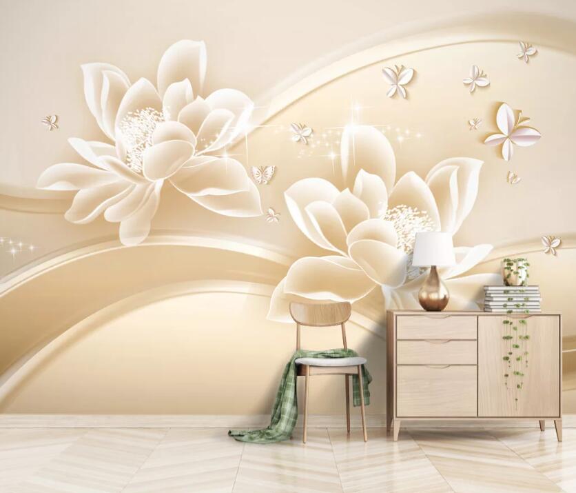 3D Transparent Lotus WC2196 Wall Murals