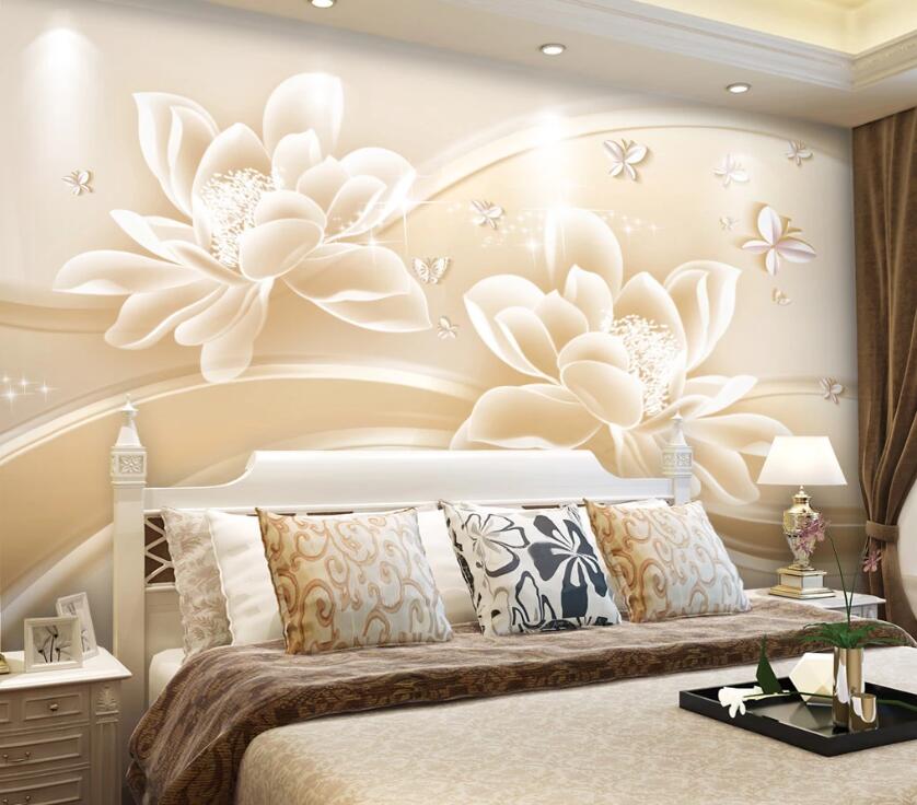 3D Transparent Lotus WC2196 Wall Murals