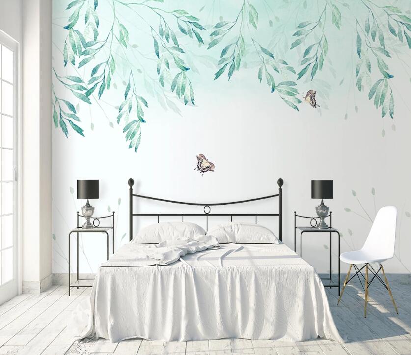 3D Green Leaves WC83 Wall Murals Wallpaper AJ Wallpaper 2 