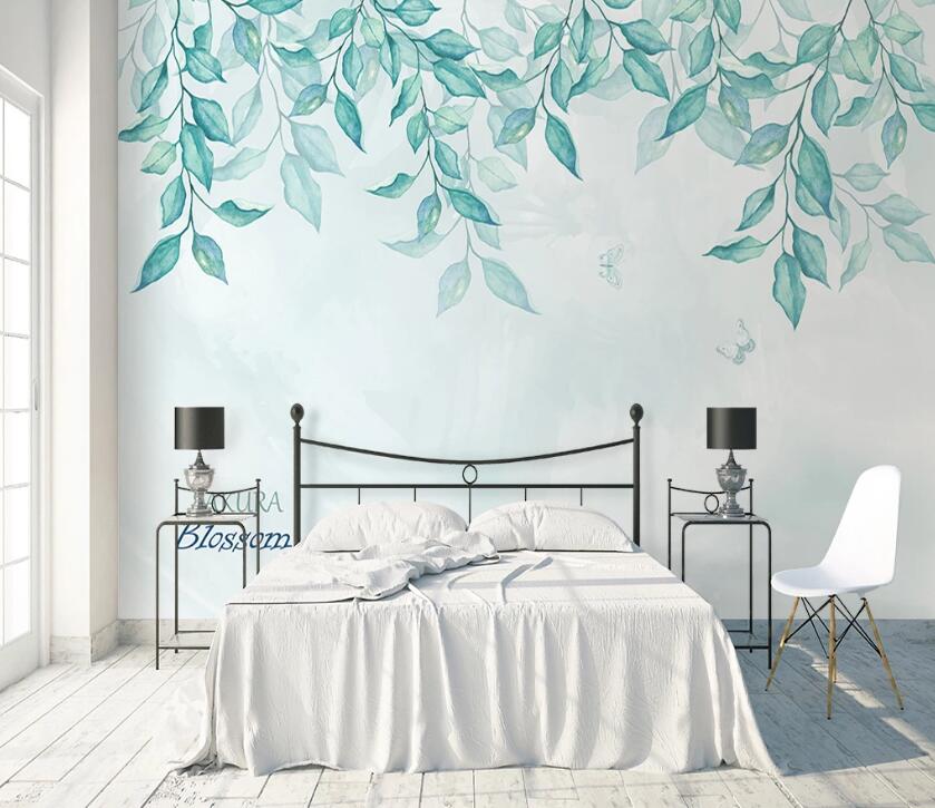 3D Green Leaf WC74 Wall Murals Wallpaper AJ Wallpaper 2 