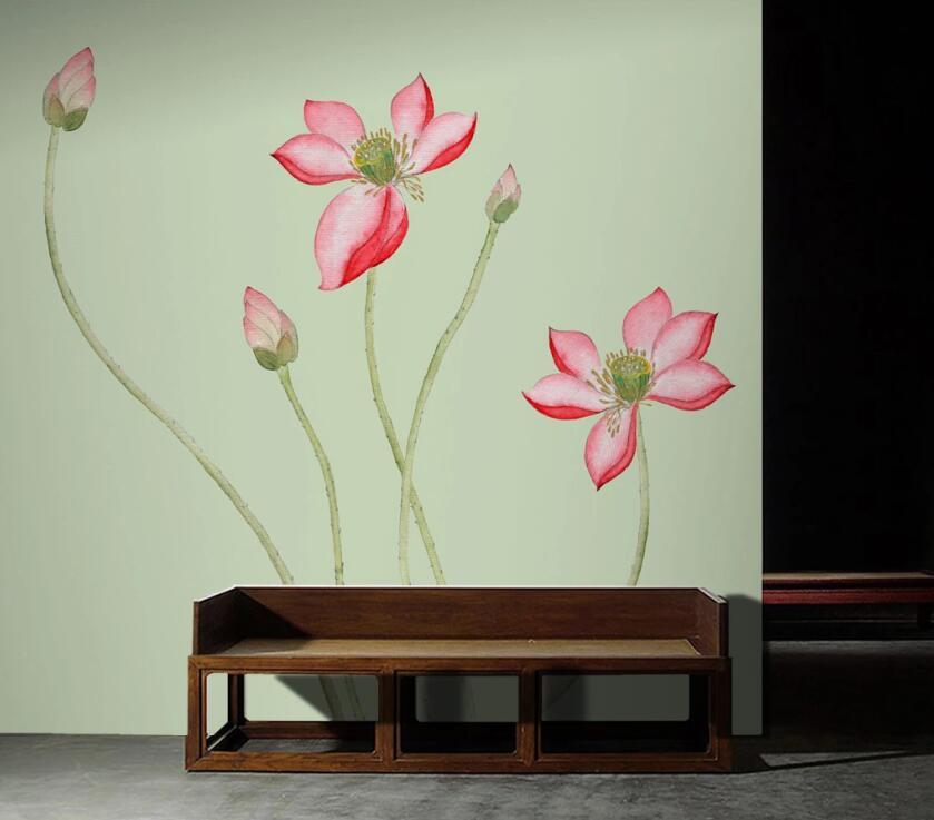 3D Beautiful Lotus WC73 Wall Murals Wallpaper AJ Wallpaper 2 