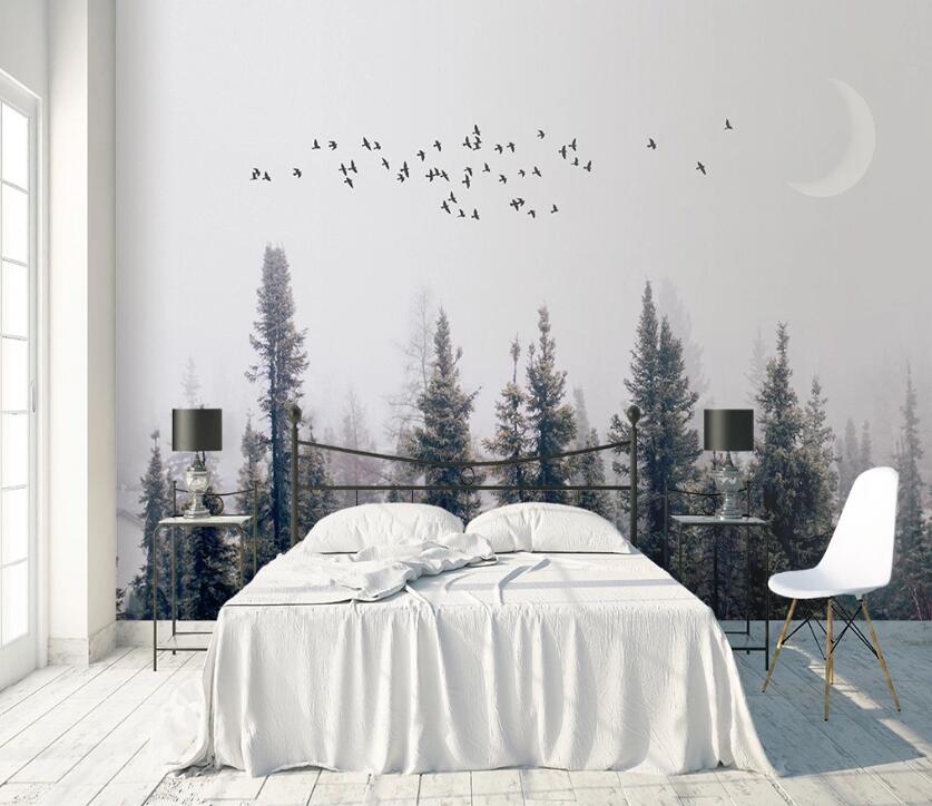 3D Cypress Bird WC2176 Wall Murals