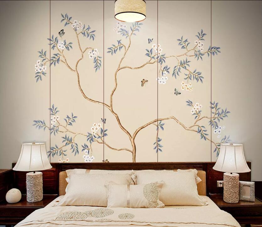 3D Flower Butterfly WC2171 Wall Murals