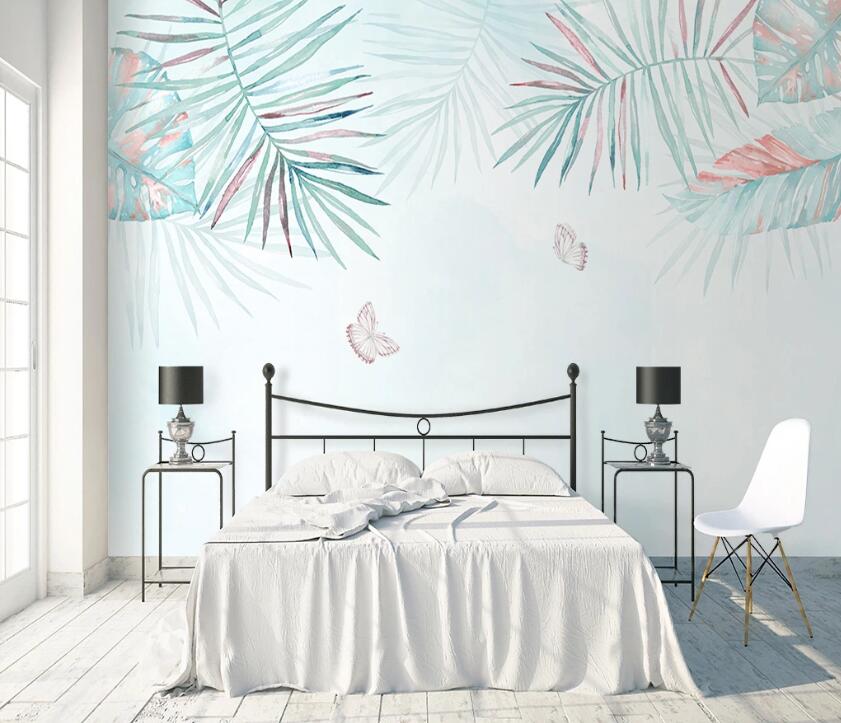 3D Watercolor Leaf WC2168 Wall Murals