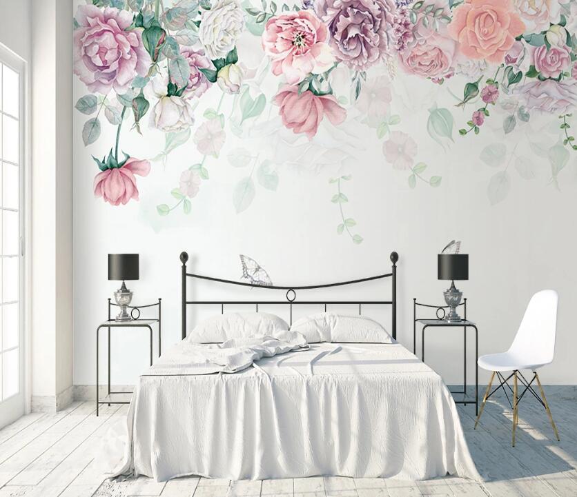 3D Colored Flowers WC58 Wall Murals Wallpaper AJ Wallpaper 2 