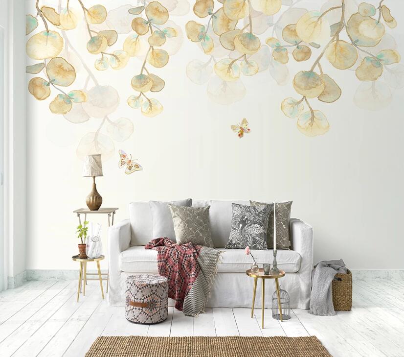 3D Cute Leaves WC44 Wall Murals Wallpaper AJ Wallpaper 2 