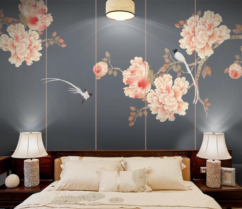 3D Swallow Flower WC2142 Wall Murals