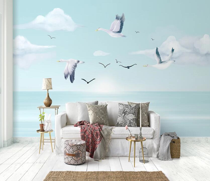 3D Flying Birds WC05 Wall Murals Wallpaper AJ Wallpaper 2 