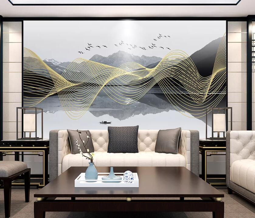 3D Forest Lake WC2115 Wall Murals