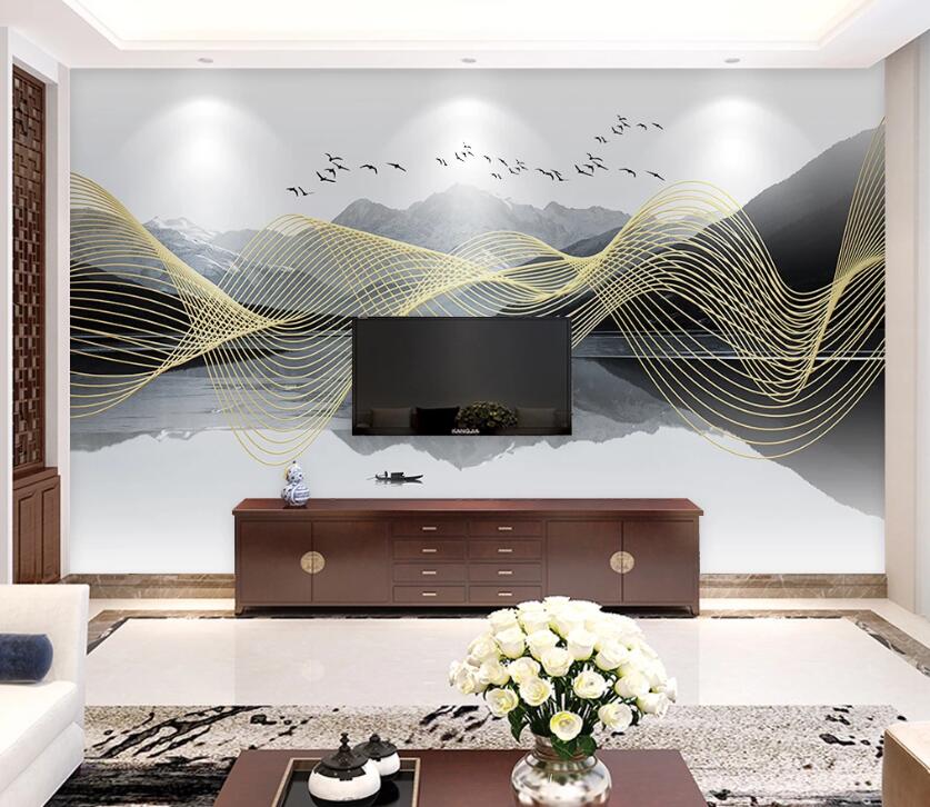 3D Forest Lake WC2115 Wall Murals