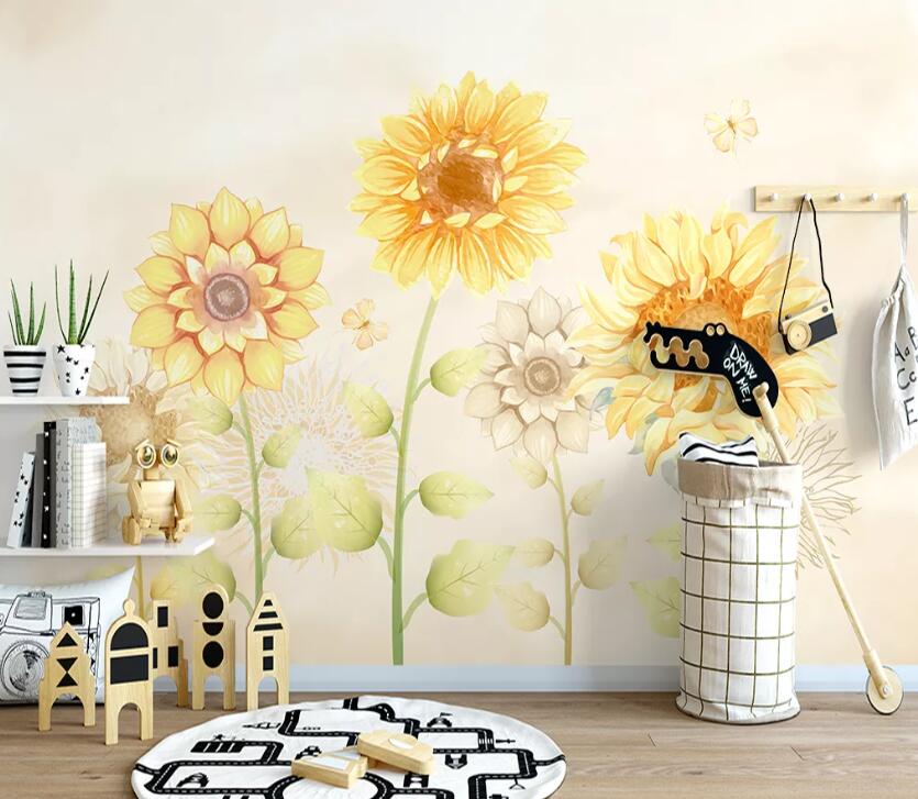 3D Sun Flower WC2109 Wall Murals