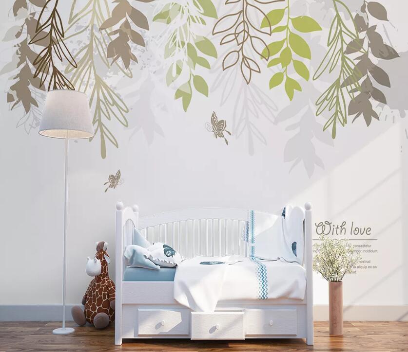 3D Vine Leaves WC2088 Wall Murals