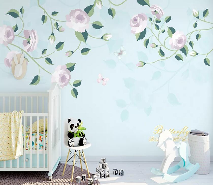 3D Painted Butterfly WC2072 Wall Murals