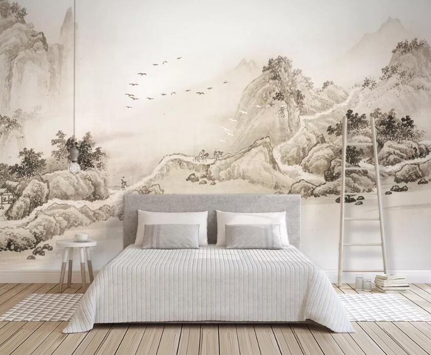 3D Mountain Road WC2051 Wall Murals