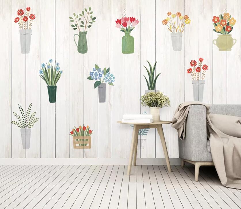 3D Vase Flower WC2044 Wall Murals