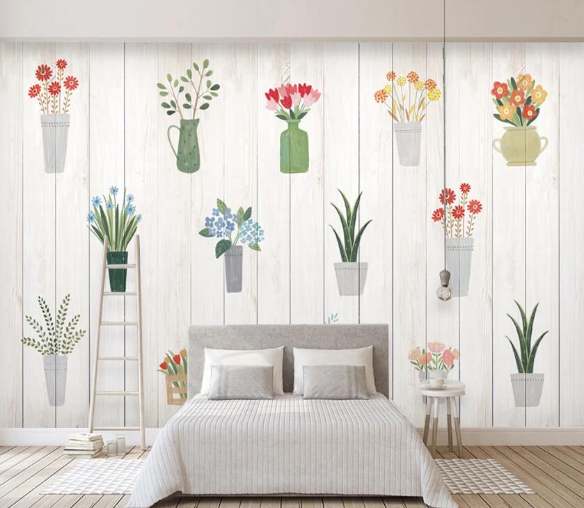 3D Vase Flower WC2044 Wall Murals