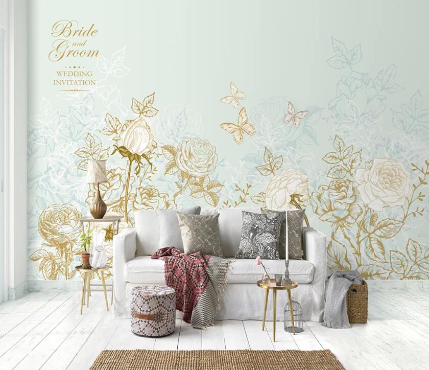 3D Blooming Rose WC2042 Wall Murals