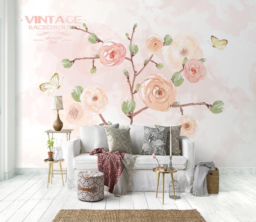 3D Fragrant Butterfly WC2038 Wall Murals