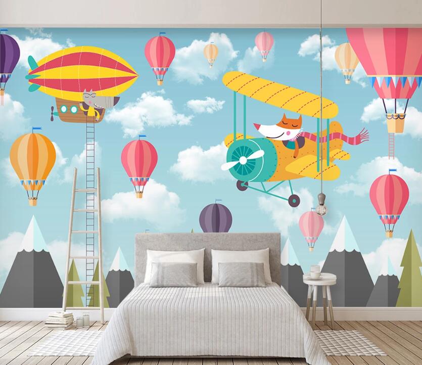 3D Hot Air Balloon WC68 Wall Murals Wallpaper AJ Wallpaper 2 