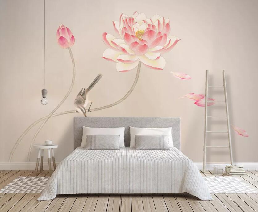 3D Beautiful Lotus WC2021 Wall Murals