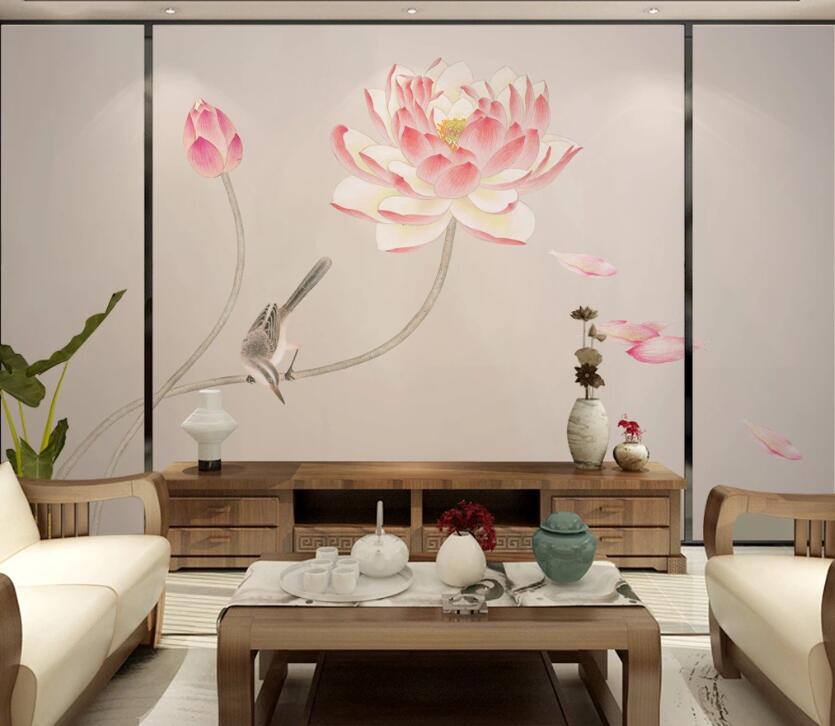 3D Beautiful Lotus WC2021 Wall Murals