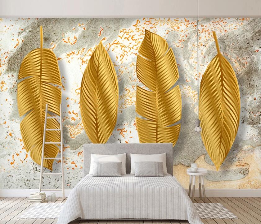 3D Gold Leaf WC2018 Wall Murals