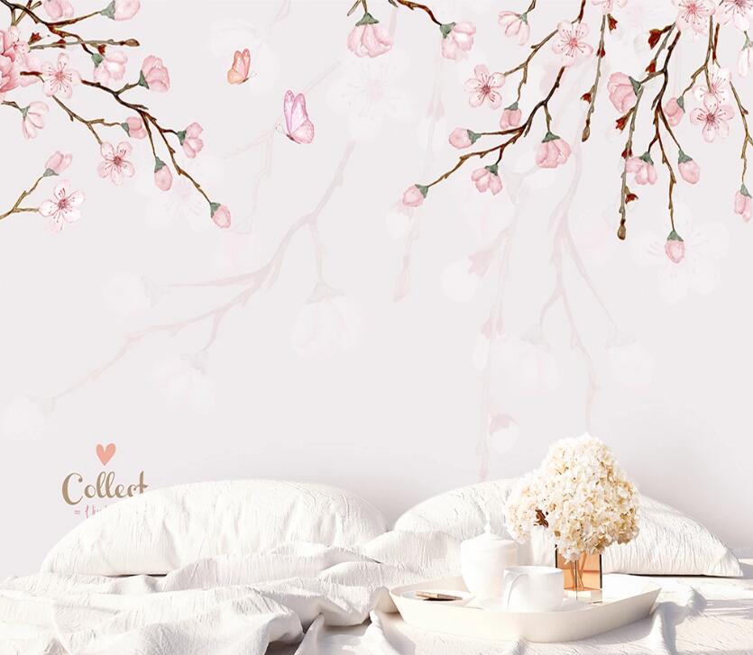 3D Pink Plum WC2015 Wall Murals