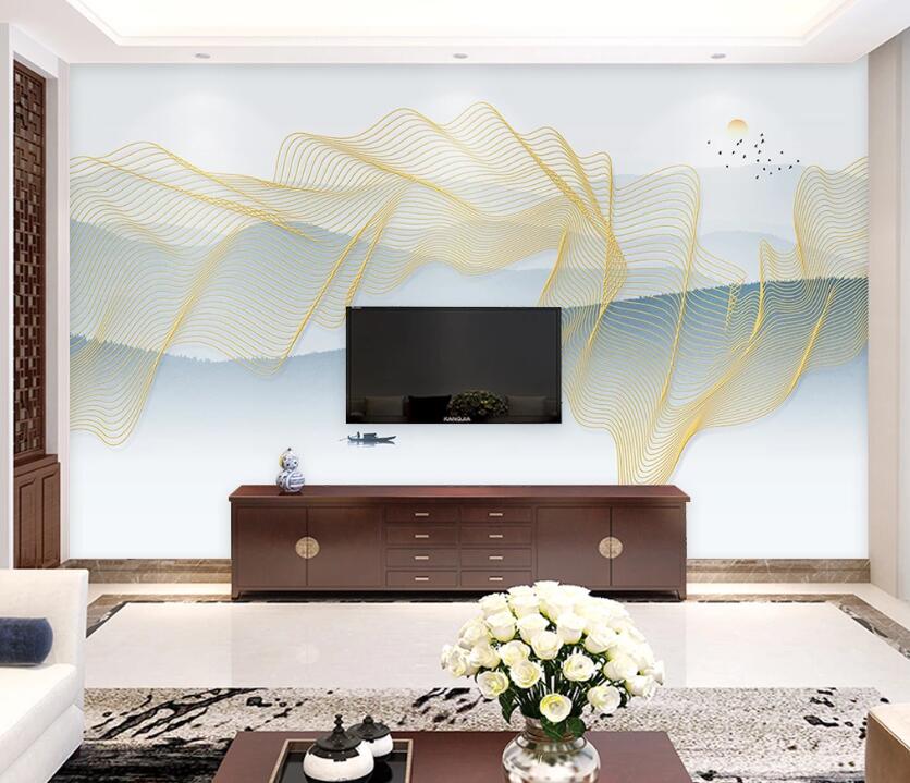 3D Lake Fisherman WC2002 Wall Murals