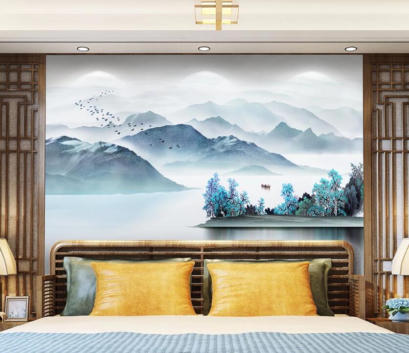 3D Natural Mountain WC1981 Wall Murals