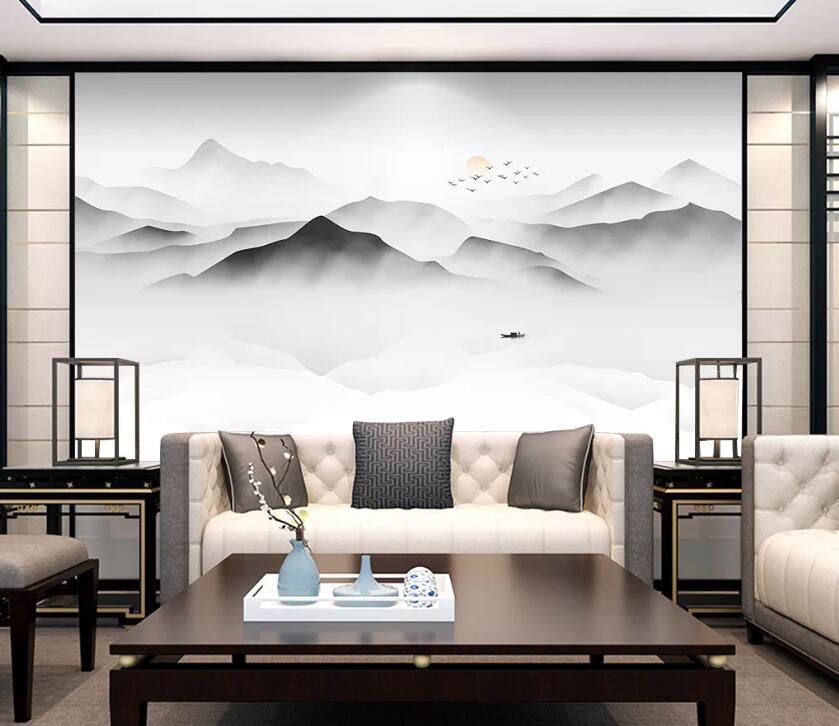 3D Misty Valley WC08 Wall Murals Wallpaper AJ Wallpaper 2 