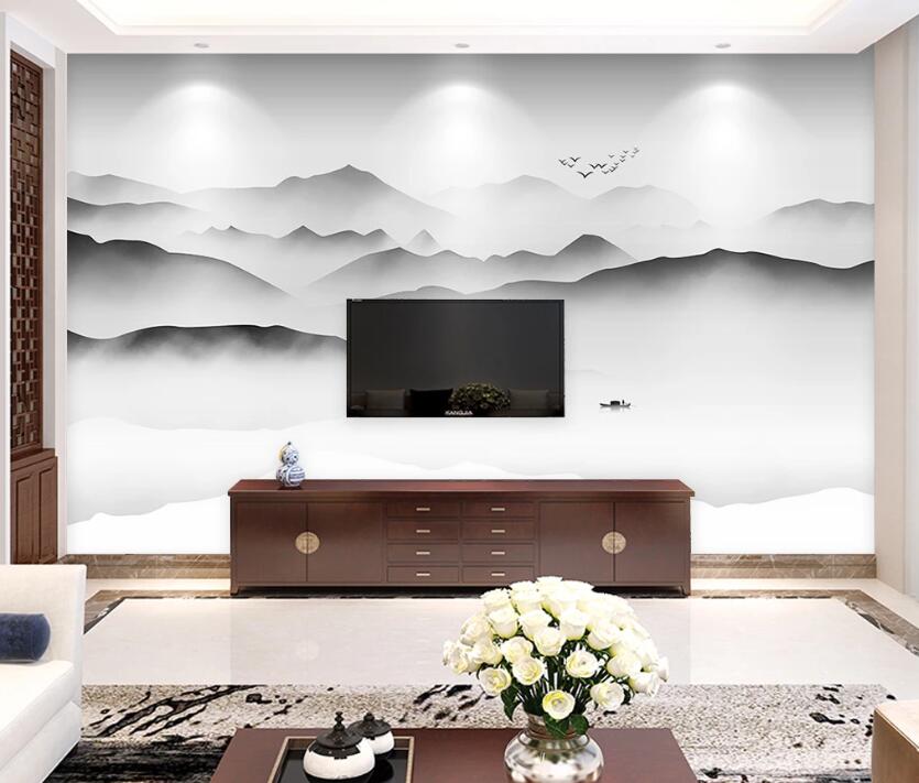 3D Misty Valley WC07 Wall Murals Wallpaper AJ Wallpaper 2 