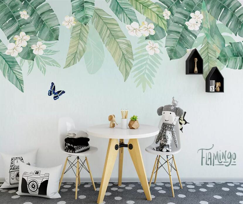 3D Green Leaf WC95 Wall Murals Wallpaper AJ Wallpaper 2 