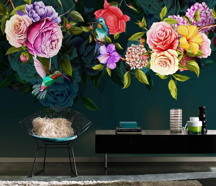 3D Rose Parrot WC1964 Wall Murals