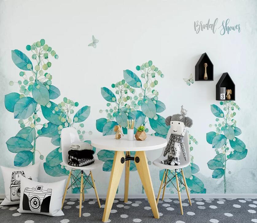 3D Growing Leaves WC1960 Wall Murals