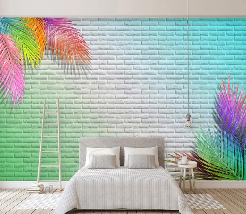 3D Colored Leaves WC83 Wall Murals Wallpaper AJ Wallpaper 2 