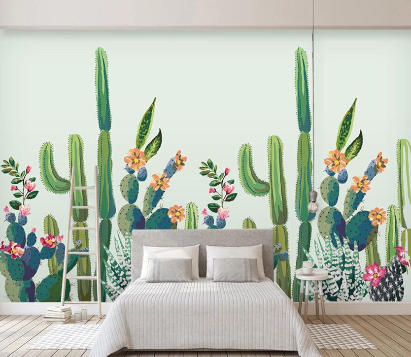 3D Flower Cactus WC1953 Wall Murals