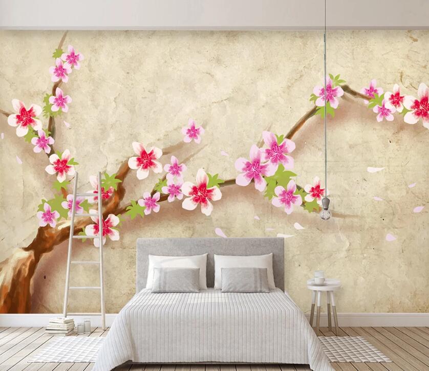 3D Peach Blossom WC42 Wall Murals Wallpaper AJ Wallpaper 2 