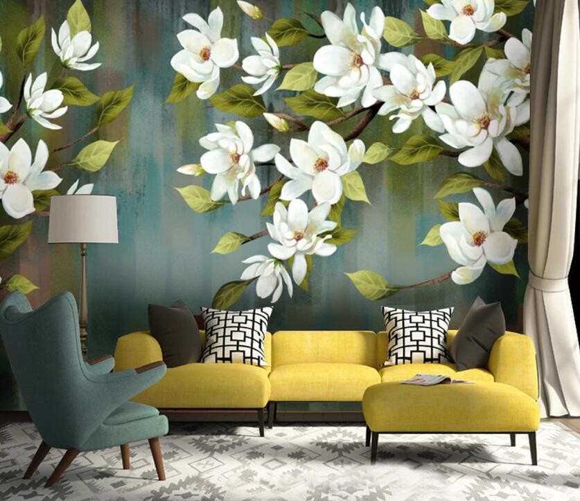 3D White Gardenia WC1919 Wall Murals