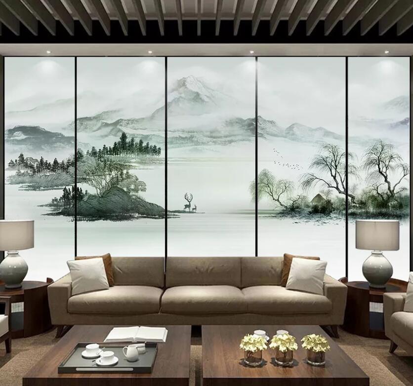 3D Landscape Lake WC1907 Wall Murals