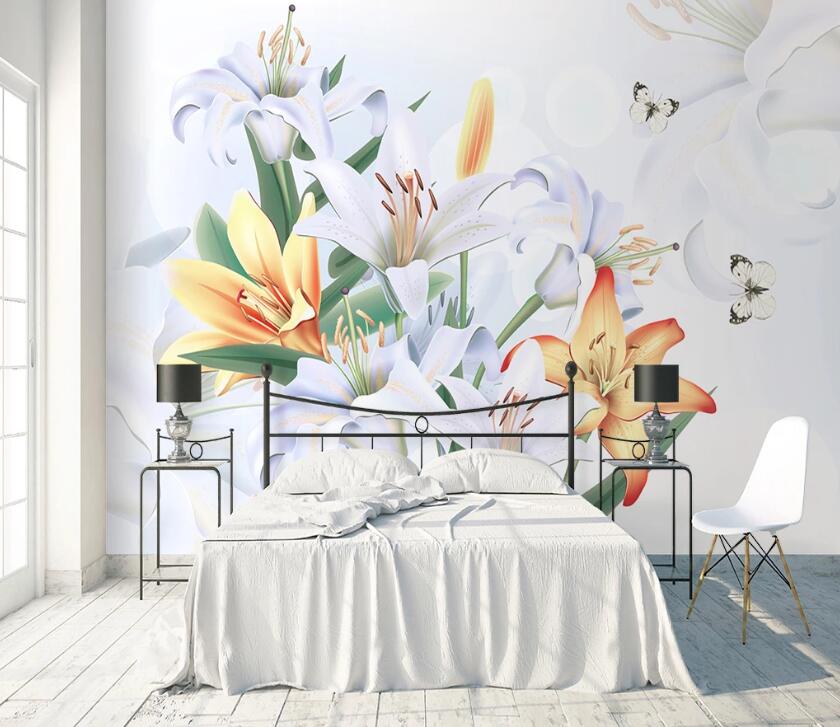 3D Colorful Lily WC57 Wall Murals Wallpaper AJ Wallpaper 2 