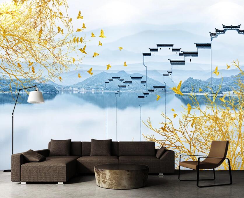 3D Lake Water WC1885 Wall Murals