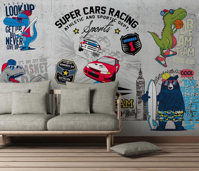 3D Color Car WC34 Wall Murals Wallpaper AJ Wallpaper 2 